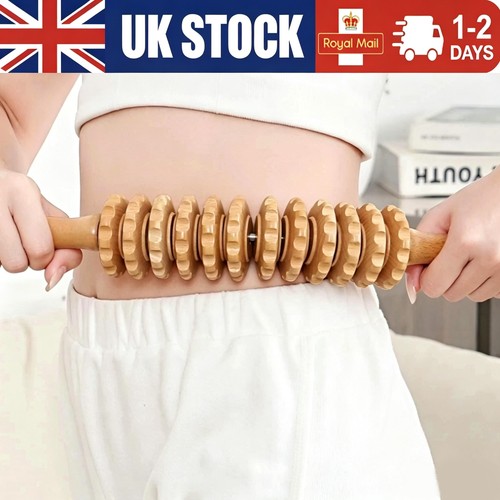 Wooden massage roller - wooden,