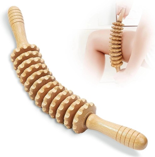 Wooden massage roller anti - massage,