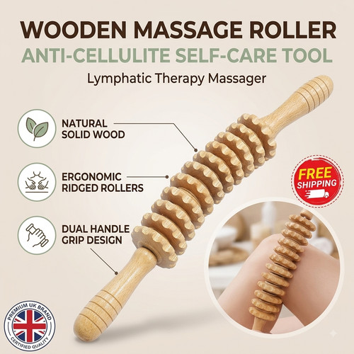 Wooden massage roller - massage,