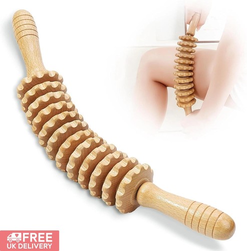 Wooden massage roller - wooden,